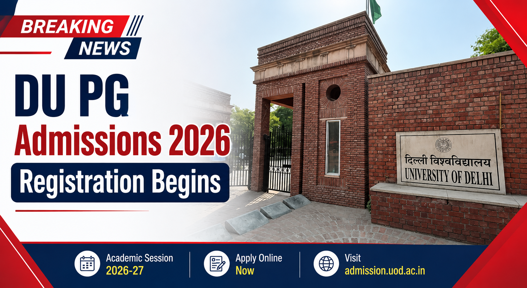 DU PG Admissions 2026 Registration Begins