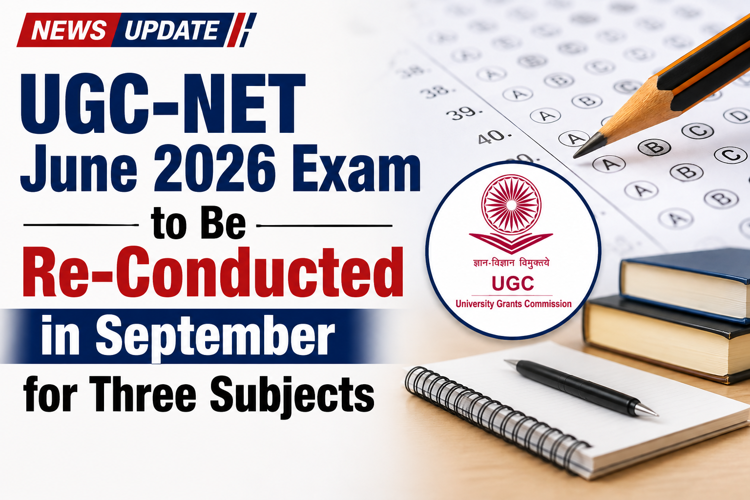 UGC-NET June 2026 Exam to Be Re-Conducted in September