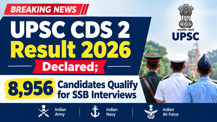 UPSC CDS 2 Result 2026 Declared; 8,956 Candidates…